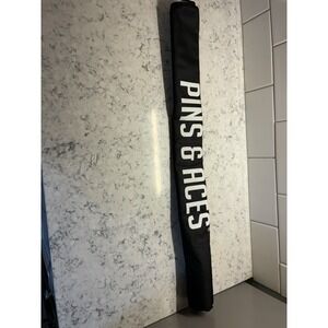 PINS & ACES 7 Beer Can Insulated Discrete Golf Bag Cooler Zip Sleeve Black